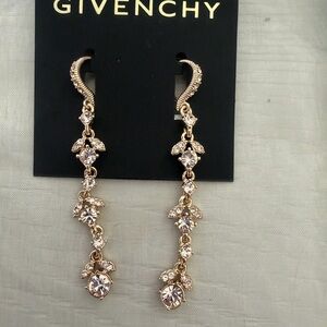 Givenchy Crystal Gold Dangle Earrings